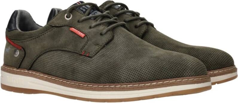 mustang Groene Casual Sneakers met Gewatteerde Enkel Green Heren