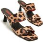 Mustang Leopardo sandalen met hak Brown Dames - Thumbnail 3