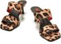 Mustang Leopardo sandalen met hak Brown Dames - Thumbnail 5