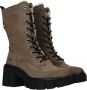 Mustang Warme Platform Veterschoen voor Dames Gray Dames - Thumbnail 4