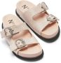 N21 Roze Gevlochten Sandalen met Kristallen Gespen Pink Dames - Thumbnail 8