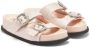 N21 Roze Gevlochten Sandalen met Kristallen Gespen Pink Dames - Thumbnail 9