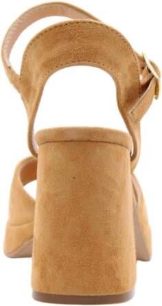 Nando Neri Hoge hak sandalen Brown Dames
