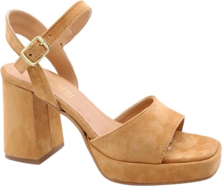 Nando Neri Hoge hak sandalen Brown Dames