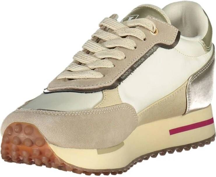 Napapijri Beige Polyester Sneaker Casual Style