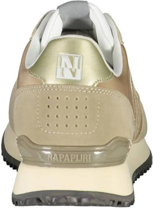 Napapijri Beige Polyester Sneakers met Contrastdetails