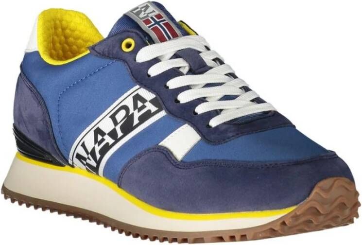 Napapijri Blauwe Lace-Up Sports Sneaker met Logo Multicolor Heren