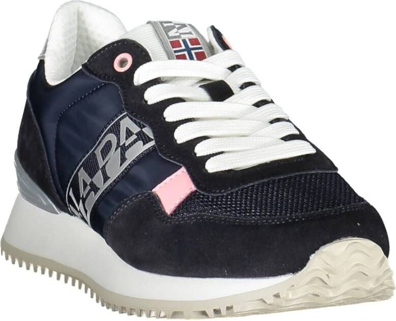 Napapijri Blauwe Sneakers met Contrasterende Details Blue Heren