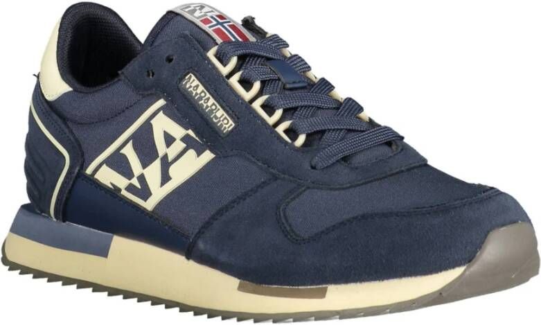 Napapijri Blauwe Sportsneakers met Contrasterende Details Blue Heren