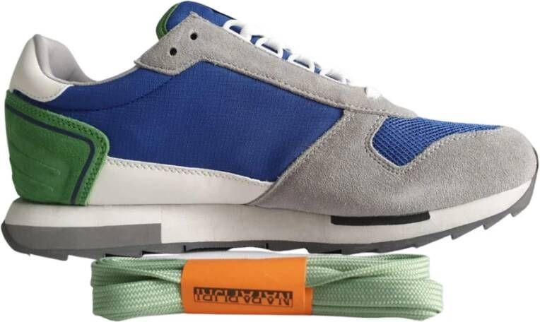 Napapijri Grijze Leren Suède Veterschoenen