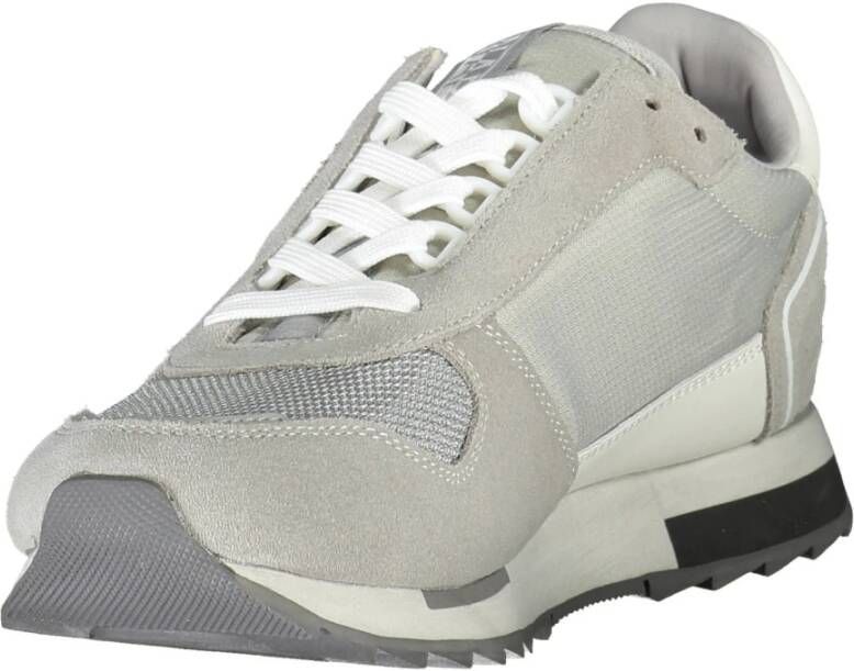 Napapijri Grijze Polyester Sneaker met Contrasterende Details Gray Heren