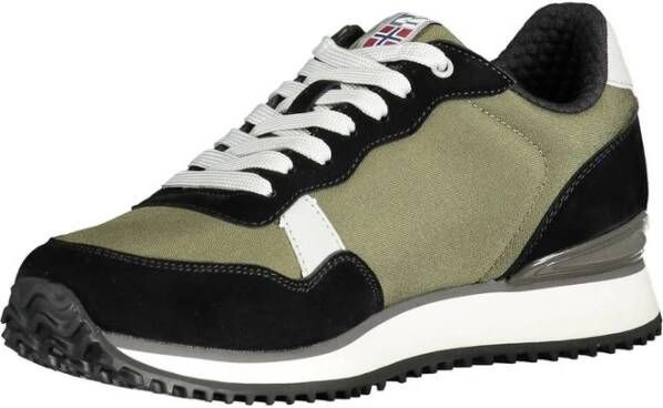 Napapijri Groene Polyester Sneaker met Contrasterende Details