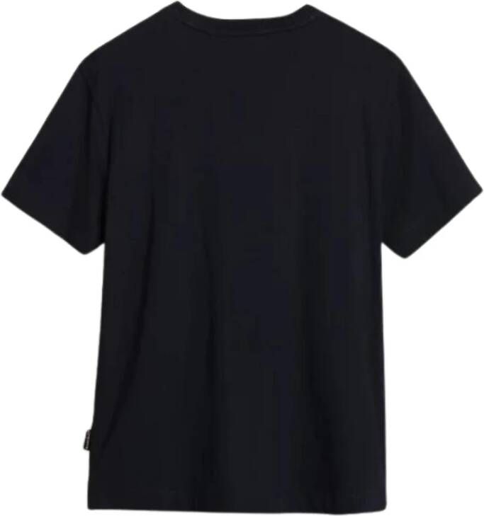 Napapijri Korte Mouw Ribboord Ronde Hals T-shirt Blauw