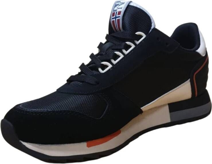 Napapijri Lage Leren Zwarte Sneakers