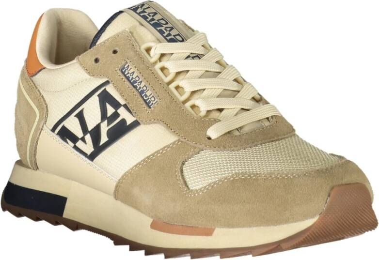 Napapijri Sportieve Beige Veterschoenen met Contrastdetails Beige Heren