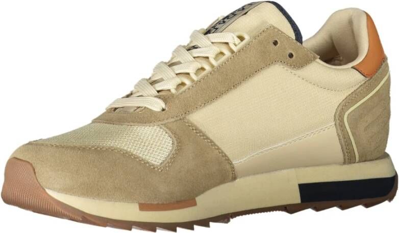 Napapijri Sportieve Beige Veterschoenen met Contrastdetails Beige Heren