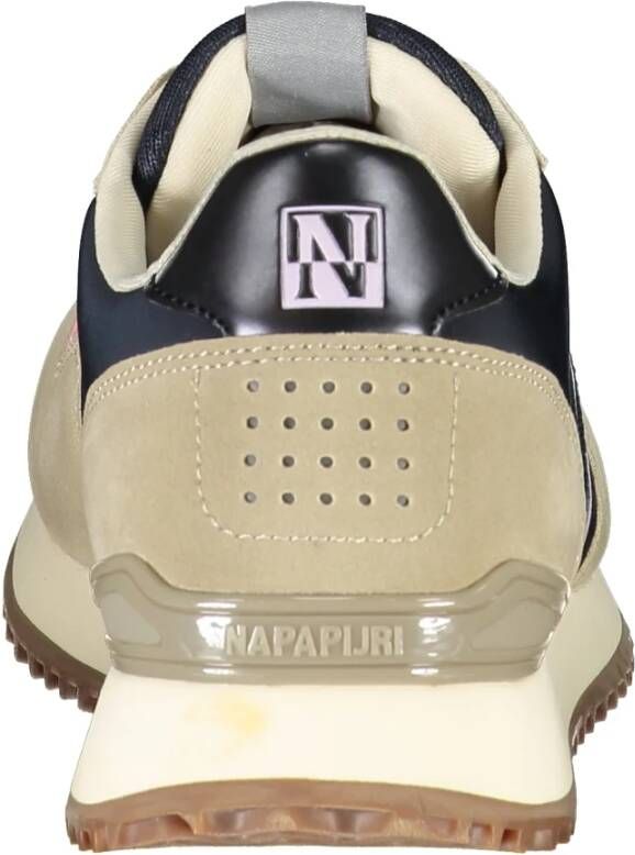 Napapijri Sportieve Beige Veterschoenen met Contrastdetails Multicolor Heren