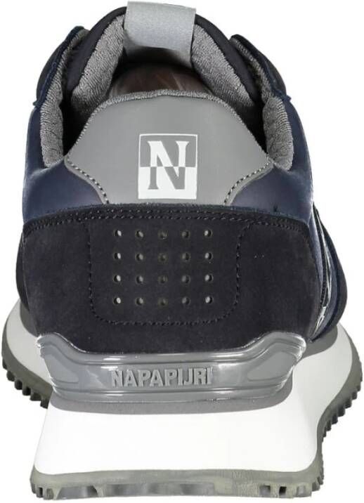 Napapijri Sportieve Contrast Sneakers met Stijl Blue Heren