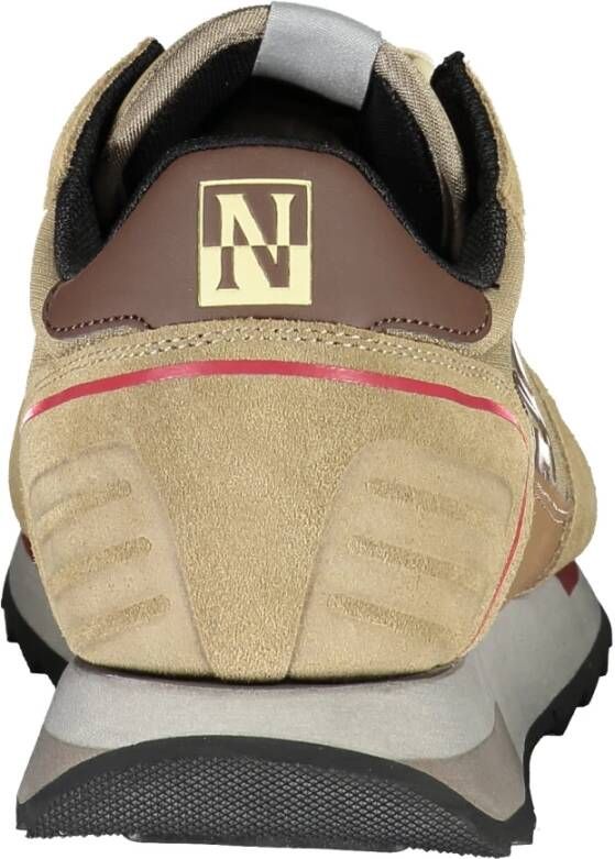 Napapijri Sportieve Veterschoenen Beige Contrast Logo