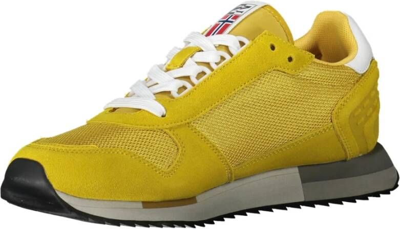 Napapijri Sportieve Veterschoenen Geel Contrastdetails Yellow Heren