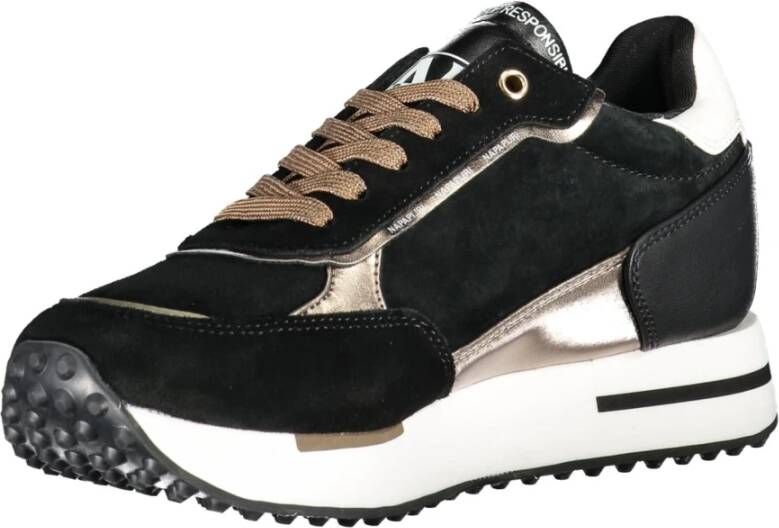 Napapijri Sportieve Veterschoenen met Contrastdetails Black Dames