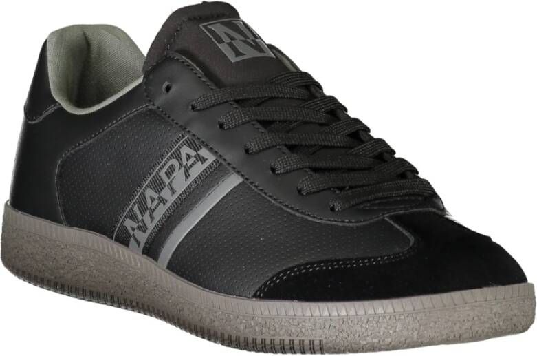 Napapijri Sportieve Veterschoenen Zwart Contrastdetails Black Heren