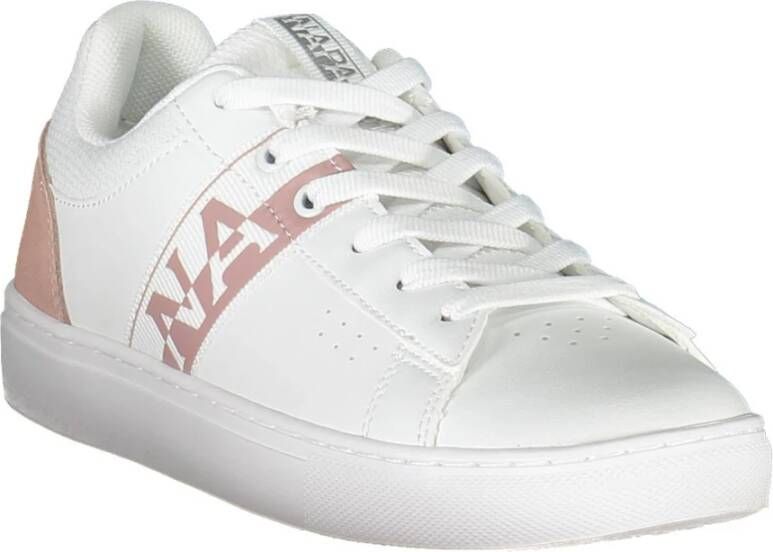 Napapijri White Polyester Sneaker Wit Dames