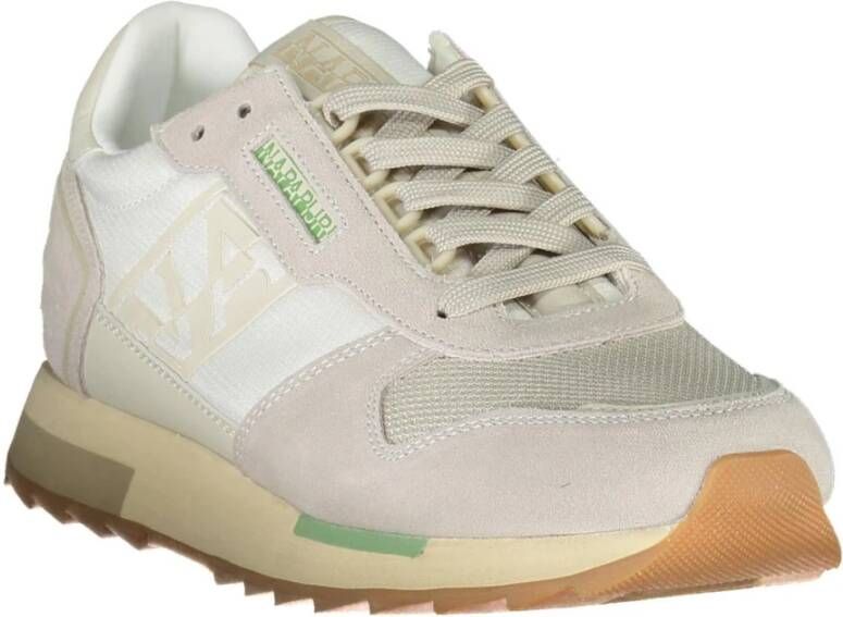 Napapijri White Polyester Sneaker Wit Heren