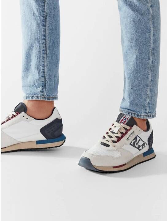 Napapijri Witte Leren Hardloopschoenen