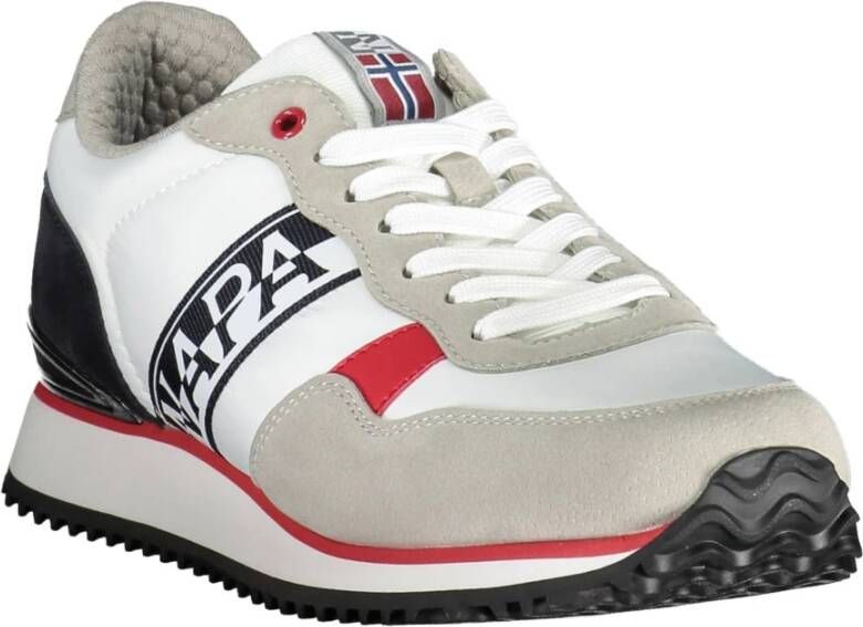 Napapijri Witte Sneaker Polyester Materiaal White Heren