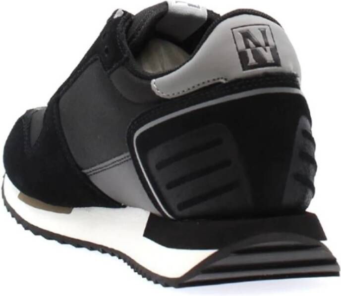 Napapijri Zwarte Leren Sneakers Comfortabel Stijlvol