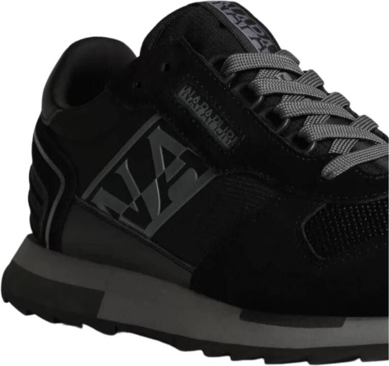 Napapijri Zwarte leren sneakers Virtus