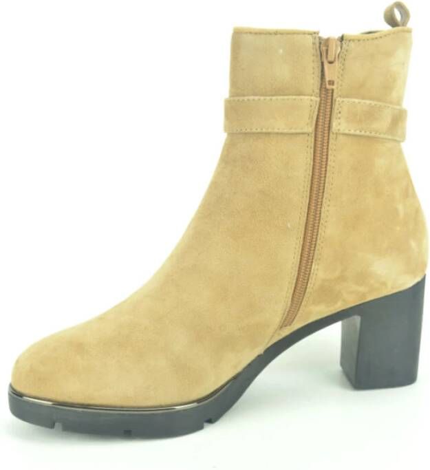 Nathan-Baume Camel Daim Botje +Gar. DZ. 5cm Bruin Dames