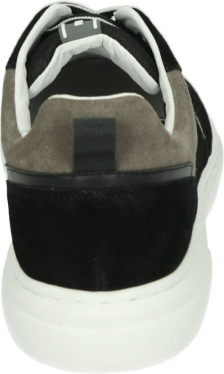 Nathan-Baume Casual zwarte leren en stoffen schoenen