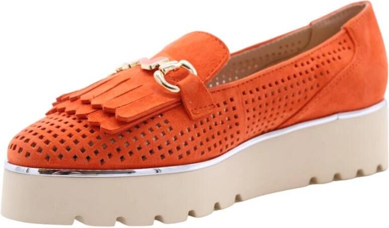 Nathan-Baume Mocassin Stijlvol Schoeisel Orange Dames