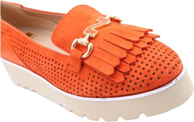 Nathan-Baume Mocassin Stijlvol Schoeisel Orange Dames