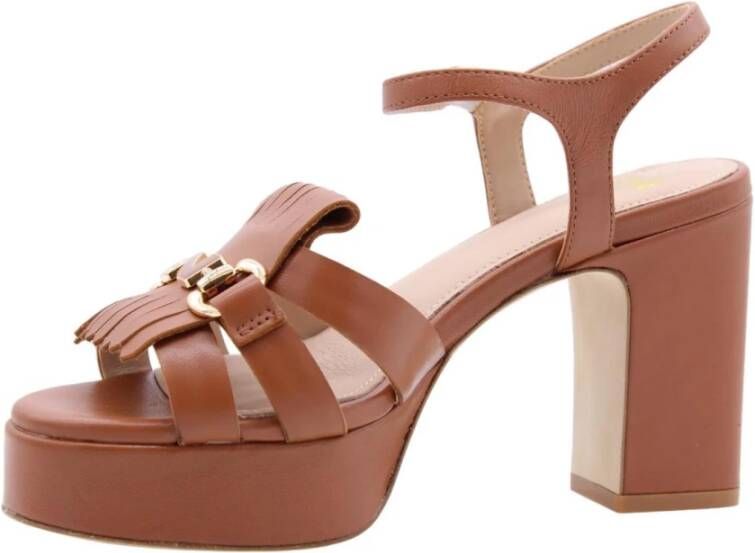 Nathan-Baume Oranje Hoge Hak Sandalen Brown Dames