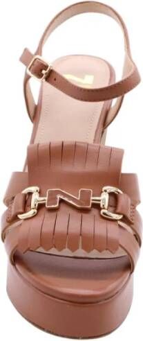 Nathan-Baume Oranje Hoge Hak Sandalen Brown Dames