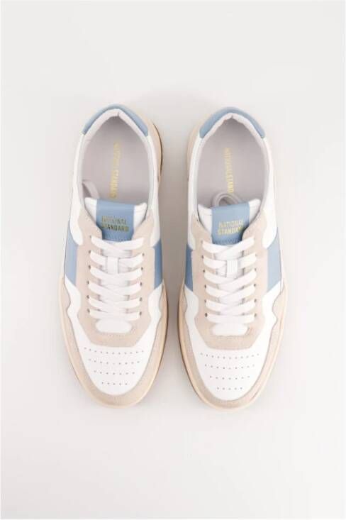 National Standard Luxe Leren Sneakers White Heren