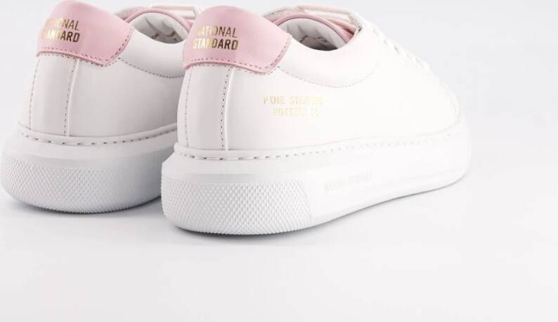 National Standard Handgemaakte Ethische Sneakers Wit Roze White Dames