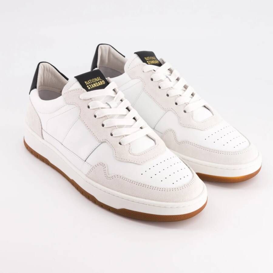 National Standard Handgemaakte Ethische Sneakers Wit Zwart White Heren