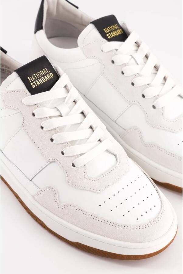 National Standard Handgemaakte Ethische Sneakers Wit Zwart White Heren