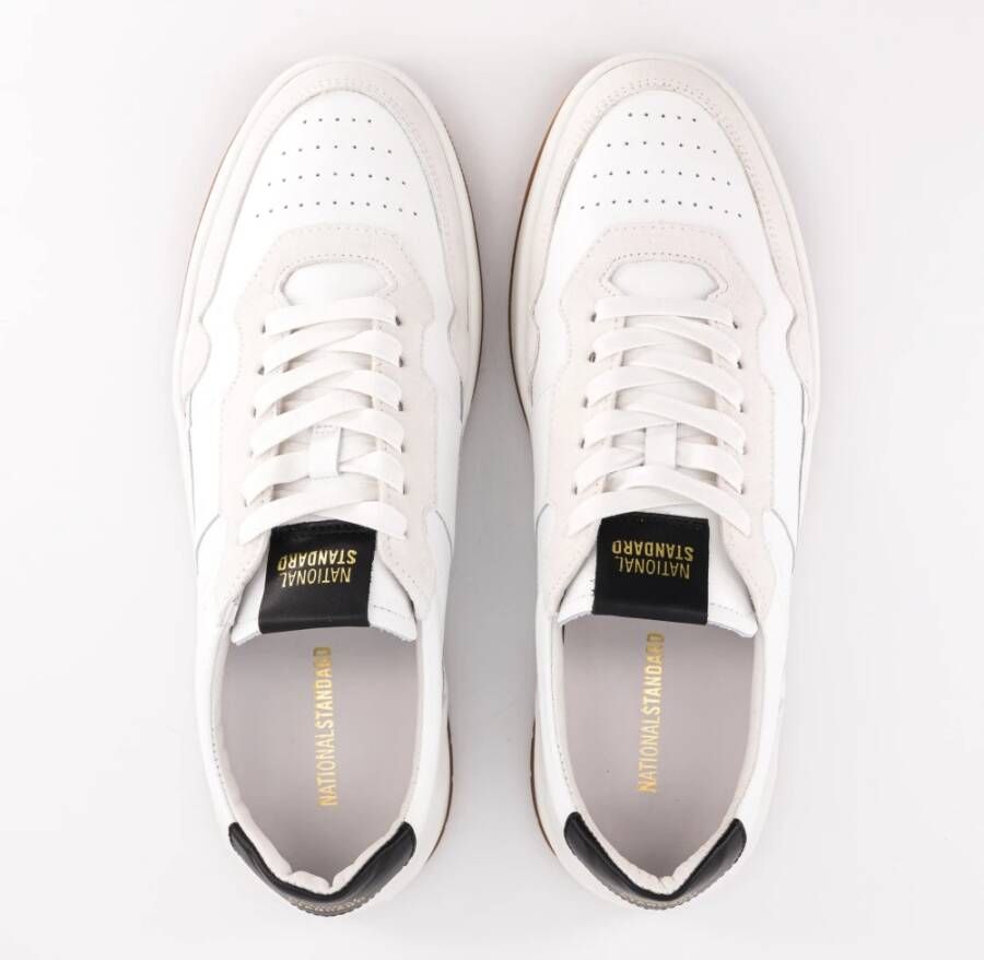 National Standard Handgemaakte Ethische Sneakers Wit Zwart White Heren