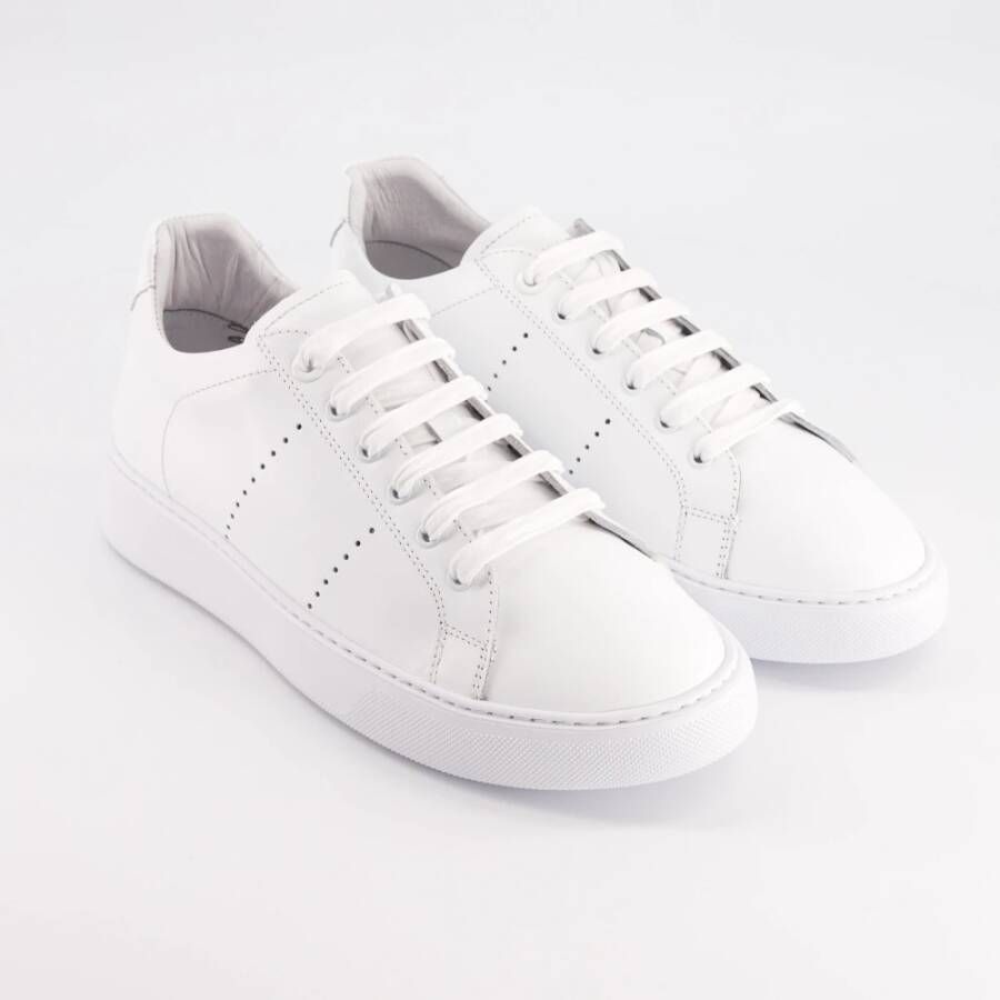 National Standard Handgemaakte Wit Monochroom Sneakers White Heren