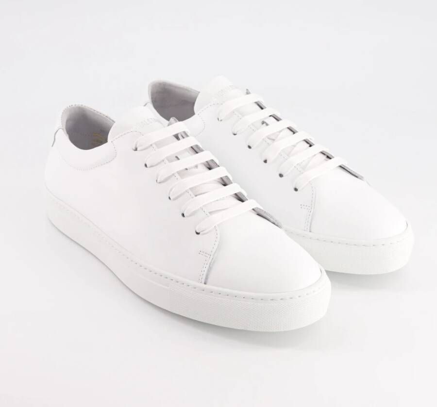 National Standard Handgemaakte Witte Monochrome Sneakers White Heren