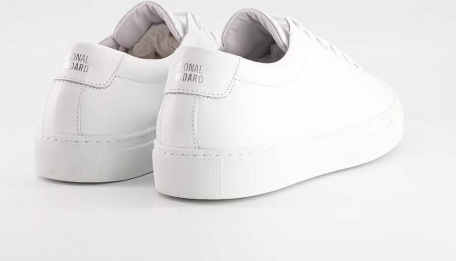 National Standard Handgemaakte Witte Monochrome Sneakers White Heren