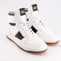 National Standard Handgemaakte Zwarte Band Sneakers White Heren - Thumbnail 2