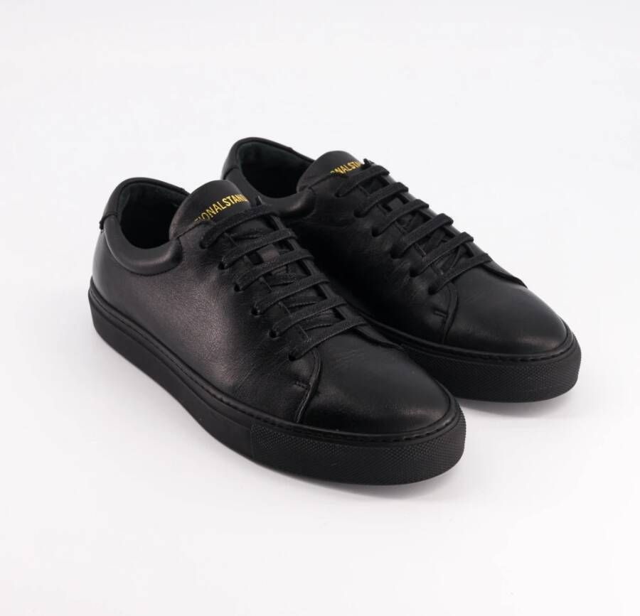 National Standard Handgemaakte Zwarte Monochrome Sneakers Black Dames