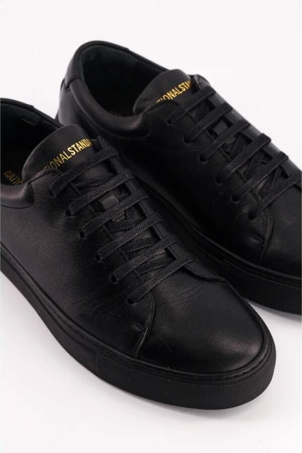 National Standard Handgemaakte Zwarte Monochrome Sneakers Black Dames