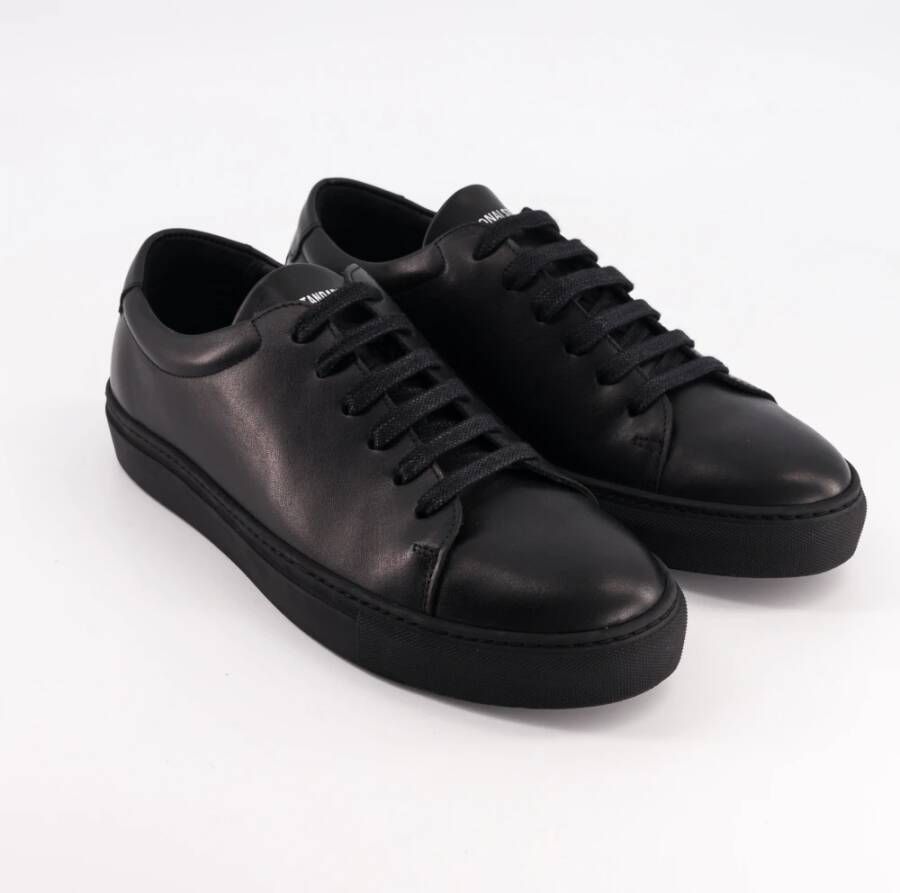 National Standard Handgemaakte Zwarte Monochrome Sneakers Black Heren